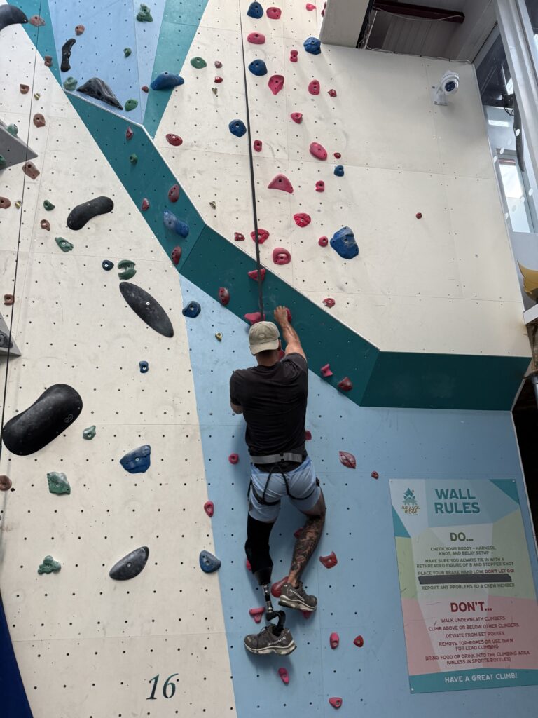 Luke Amputee Rock Climbing Amputee Rehabilitation | Hobbs Rehabilitation